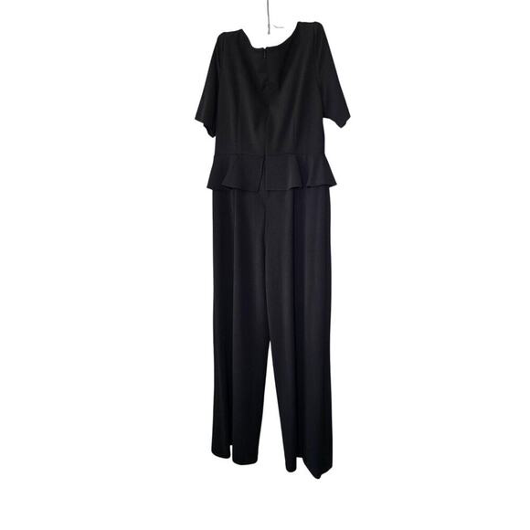 ADRIANNA PAPELL Womens Black Gathered Short Sleeve Surplice Neckline Cocktail Wi - Picture 15 of 16